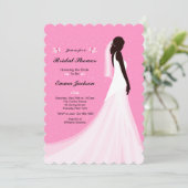 Invitation à la douche nuptiale en ébène (Debout devant)