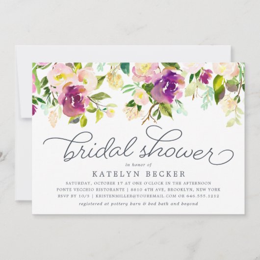 Invitation à la douche nuptiale en flamme (Devant)