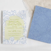 Invitation à la douche nuptiale en fleur de citron