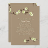 Invitation à la douche nuptiale en fleurs béantes (Devant / Derrière)