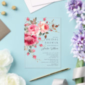 Invitation à la douche nuptiale en fleurs bleues (Insitu (Mariage))