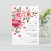 Invitation à la douche nuptiale en fleurs bleues (Debout devant)