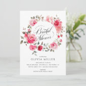 Invitation à la douche nuptiale en fleurs bleues (Debout devant)