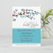 Invitation à la douche nuptiale en fleurs de ceris (Debout devant)