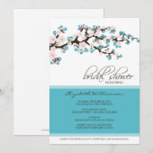 Invitation à la douche nuptiale en fleurs de ceris (Devant / Derrière)