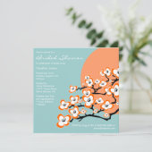 Invitation à la douche nuptiale en fleurs de ceris (Debout devant)