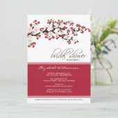 Invitation à la douche nuptiale en fleurs de ceris (Debout devant)