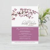 Invitation à la douche nuptiale en fleurs de ceris (Debout devant)