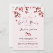 Invitation à la douche nuptiale en fleurs de ceris (Devant)