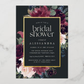 Invitation à la douche nuptiale en fleurs de prune (Recto)