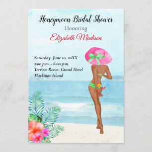 Invitation à la douche nuptiale en lune de miel