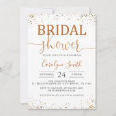 Invitation à la douche nuptiale en or (Devant)