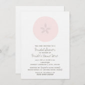 Invitation à la douche nuptiale en sable rose (Devant / Derrière)