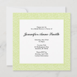 Invitation à la douche nuptiale en spirale