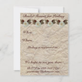 Invitation à la douche nuptiale en tenue Vintage (Dos)