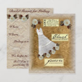 Invitation à la douche nuptiale en tenue Vintage (Devant / Derrière)