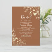 Invitation à la douche nuptiale en terre cuite (Debout devant)