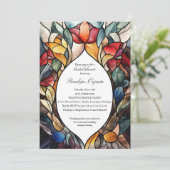 Invitation à la douche nuptiale en verre tendu | A (Debout devant)