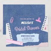 Invitation à la douche nuptiale esthétique Y2k (Devant / Derrière)