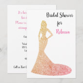 Invitation à la douche nuptiale - Étincelle et écl (Devant / Derrière)