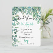 invitation à la douche nuptiale eucalyptus (Debout devant)
