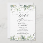 Invitation à la douche nuptiale Eucalyptus Leaf (Devant)