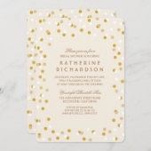 Invitation à la douche nuptiale Faux Gold Confetti (Devant / Derrière)