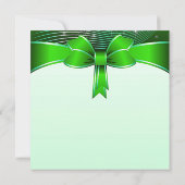 Invitation à la douche nuptiale Festive Green Ribb (Dos)