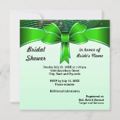Invitation à la douche nuptiale Festive Green Ribb (Devant)