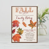 Invitation à la douche nuptiale Feuille (Debout devant)