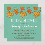 Invitation à la douche nuptiale Feuille de l'érabl (Devant / Derrière)