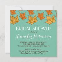 Invitation à la douche nuptiale Feuille de l'érabl