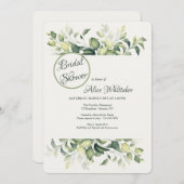 Invitation à la douche nuptiale Feuille verte (Devant / Derrière)