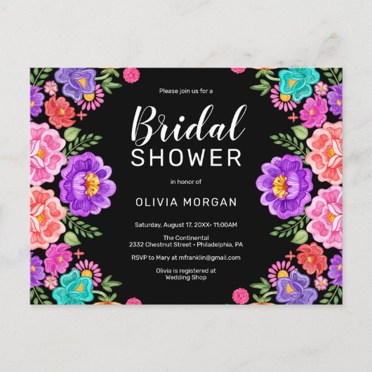 Invitation à la douche nuptiale Fiesta (Devant)