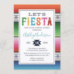 Invitation à la douche nuptiale Fiesta mexicaine