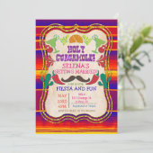 Invitation à la douche nuptiale Fiesta mexicaine (Debout devant)