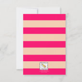 Invitation à la douche nuptiale Flamant rose rose (Dos)