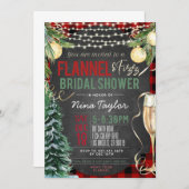 Invitation à la douche nuptiale Flannel et Fizz (Devant / Derrière)