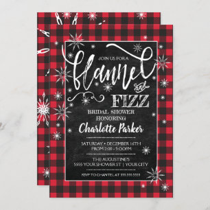 Invitation à la douche nuptiale Flannel & Fizz