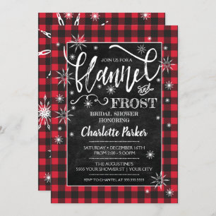 Invitation à la douche nuptiale Flannel & Frost