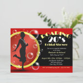 Invitation à la douche nuptiale Flapper des années (Debout devant)