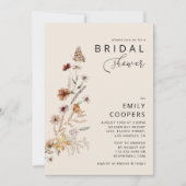 Invitation à la douche nuptiale Fleur sauvage Boho (Devant)
