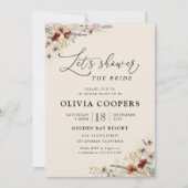 Invitation à la douche nuptiale Fleur sauvage Boho (Devant)