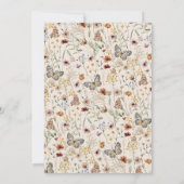 Invitation à la douche nuptiale Fleur sauvage Boho (Dos)