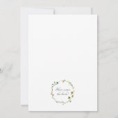 Invitation à la douche nuptiale Fleur sauvage bota (Dos)