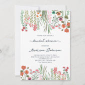 Invitation à la douche nuptiale Fleur sauvage colo (Devant)