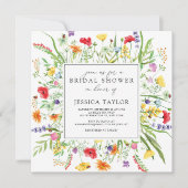 Invitation à la douche nuptiale Fleur sauvage colo (Devant)