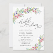 Invitation à la douche nuptiale Fleur sauvage colo (Devant)