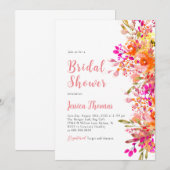 Invitation à la douche nuptiale Fleur sauvage de B (Devant / Derrière)