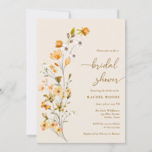 Invitation à la douche nuptiale Fleur sauvage de B